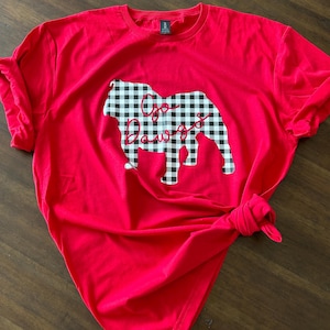 Go Dawgs - Georgia - UGA Gingham T-Shirt