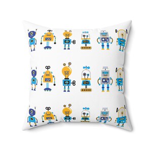 Robot dreams! Soft, cozy and whimsical robot pillow for kids & kids at heart.