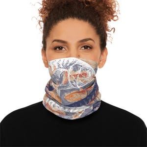 Sardine Net Gaiter - Neck Gaiter, Face Cover, Fishing Neck Warmer, Outdoor Neck Scarf, Fisherman Gift