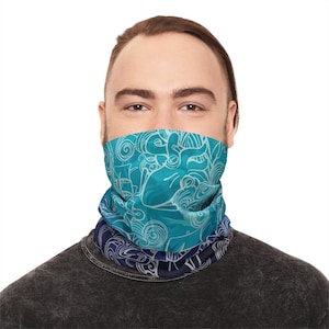 Dive into adventure! Nautical neck gaiter for ocean lovers. Soft, breathable, and stylish.