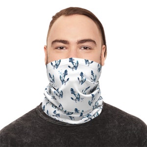 Set sail in style! Soft and breathable, lightweight anchor neck gaiter. Wear it all seasons.