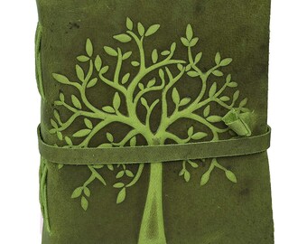 Embossed Leather Handmade Bound Journal
