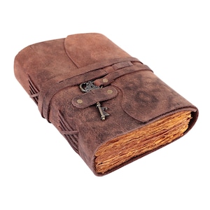 Diario vintage in pelle fatto a mano personalizzato, quaderno, regalo personalizzato per lei e per lui, carta antica, diario di viaggio, regalo di San Valentino