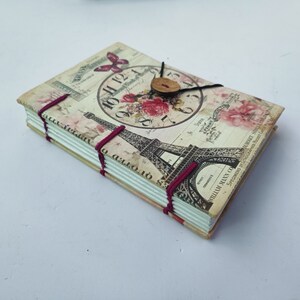 Diario Impreso Torre Eiffel y Reloj Cuaderno elaborado con cartón duro para tomar notas y dibujar