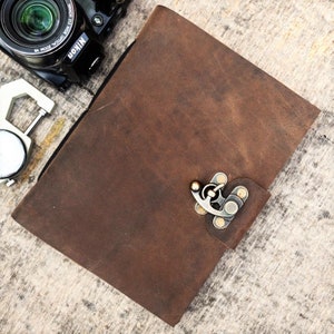 Customize Leather Journal Handmade Vintage in Unlined Deckle Edge Rustic Paper