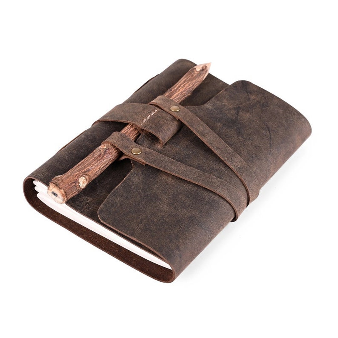 Rustic Notebooks Antique Handmade Leather Writing Custom Notebook, Genuine Leather Bound ...