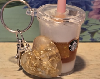 A cute Starbucks coffee  drinks inspired keychain clearance sale