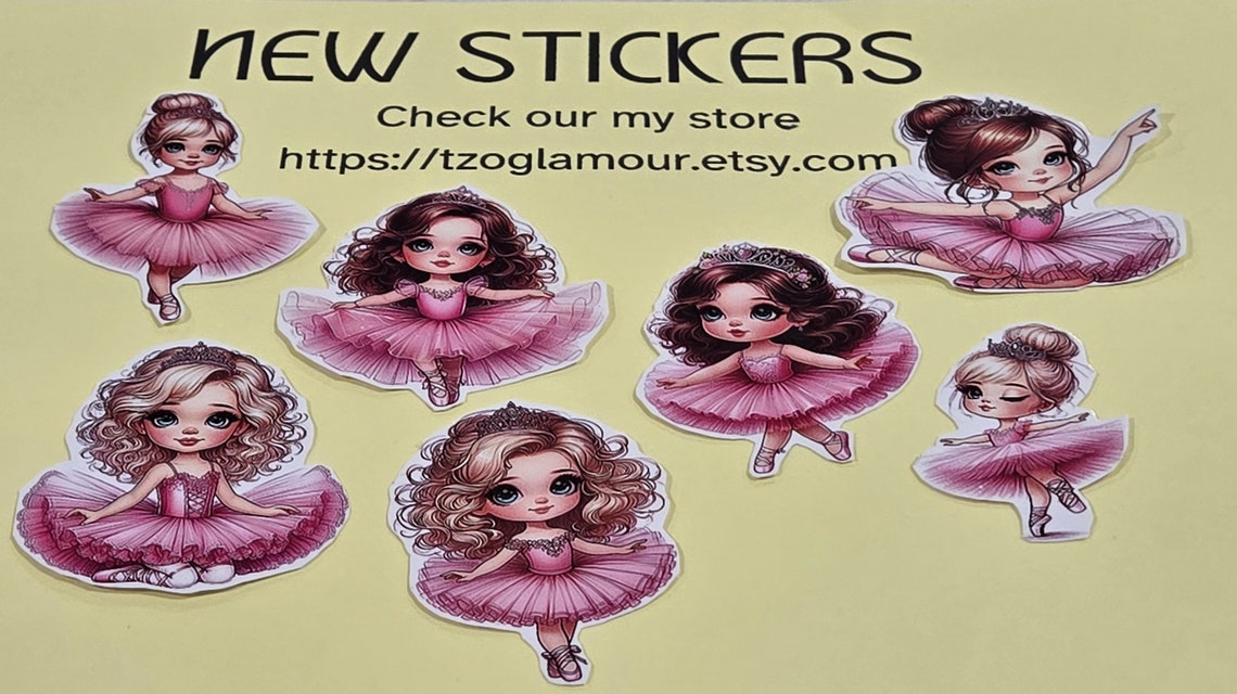 Ballerina Collection Stickers. Great for Journaling, Scrapbooking, Card ...