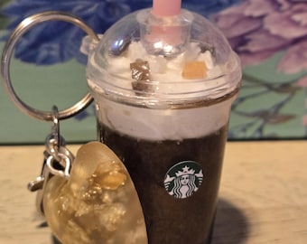 A cute Starbucks coffee  drinks inspired keychain clearance sale
