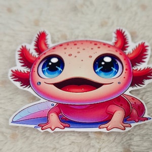 Axolotl  pink, water bottle card making crafts mugs, Tumbler, laptop, Decal, Sea Animal Sticker,Axolotl gift, all buy 3 get 1 free