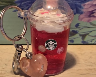 A cute Starbucks coffee  drinks inspired keychain clearance sale