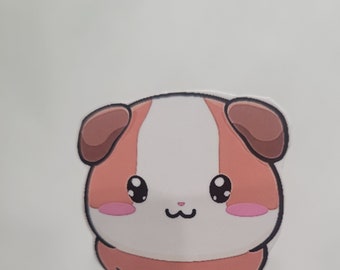 Kawaii Guinea Pig Sticker, Laptop Decal