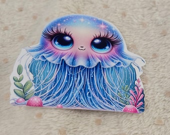 Kawaii Jellyfish Girl Sticker, Waterproof Vinyl Decal