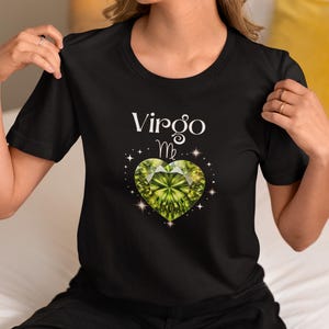 Virgo Heart Unisex T-Shirt, Astrology Tee, Birthday Gift for Virgo, Zodiac Graphic Shirt, Virgo Apparel, Astrology Lover