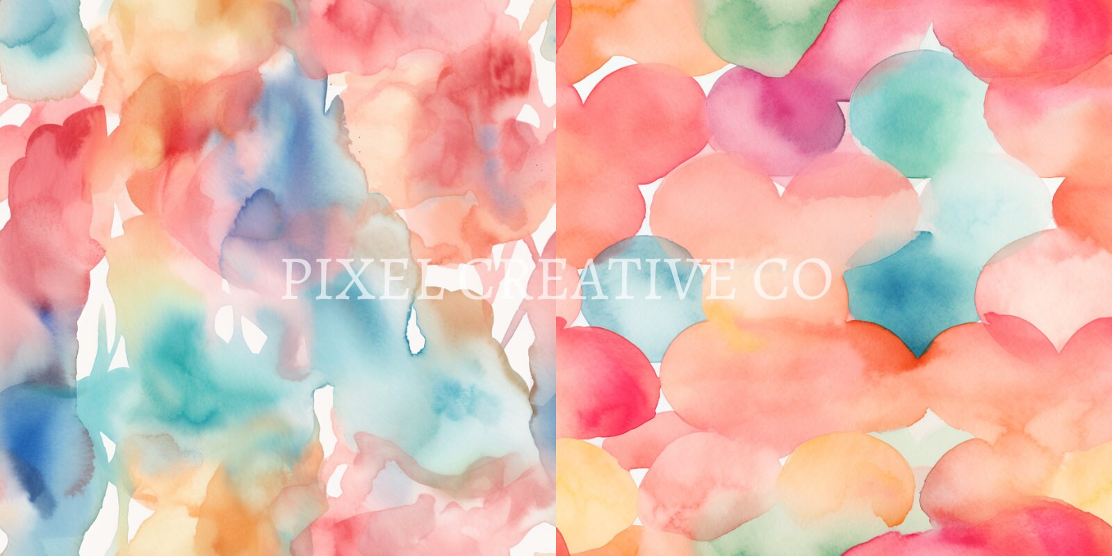 10 Seamless Digital Paper Pack Rainbow Watercolor I - Etsy