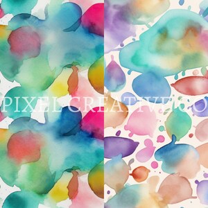 10 Seamless Digital Paper Pack Rainbow Watercolor I - Etsy