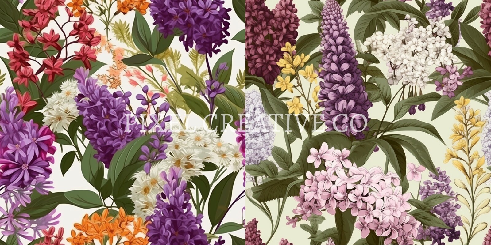 10 Seamless Digital Paper Pack Wildflowers Light - Etsy