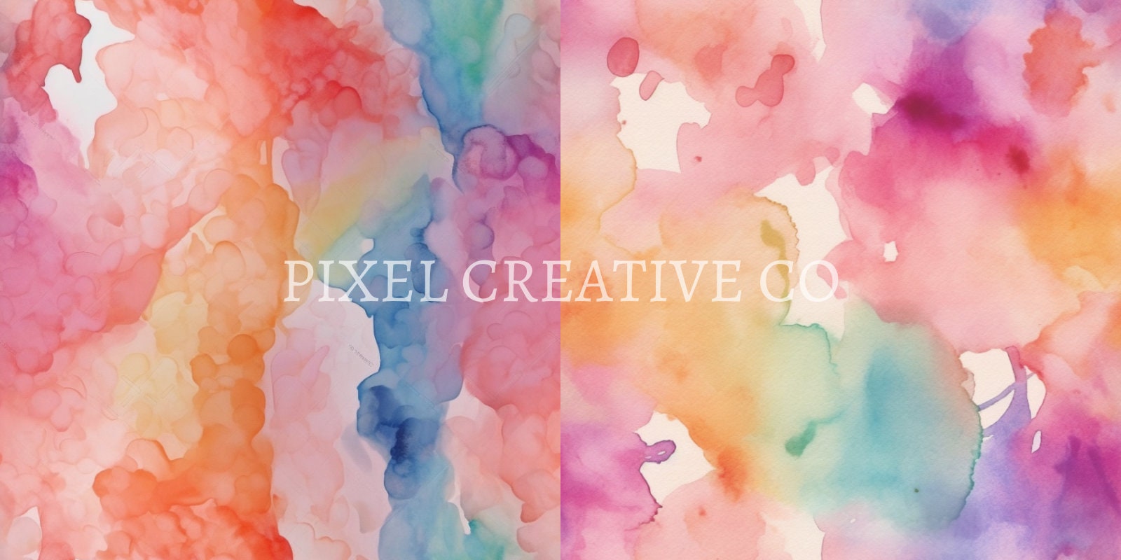 10 Seamless Digital Paper Pack Rainbow Watercolor III - Etsy