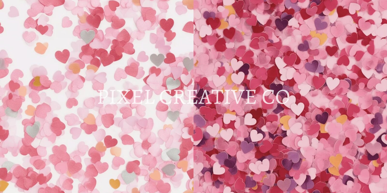 10 Seamless Digital Paper Pack Heart Confetti Valentines - Etsy