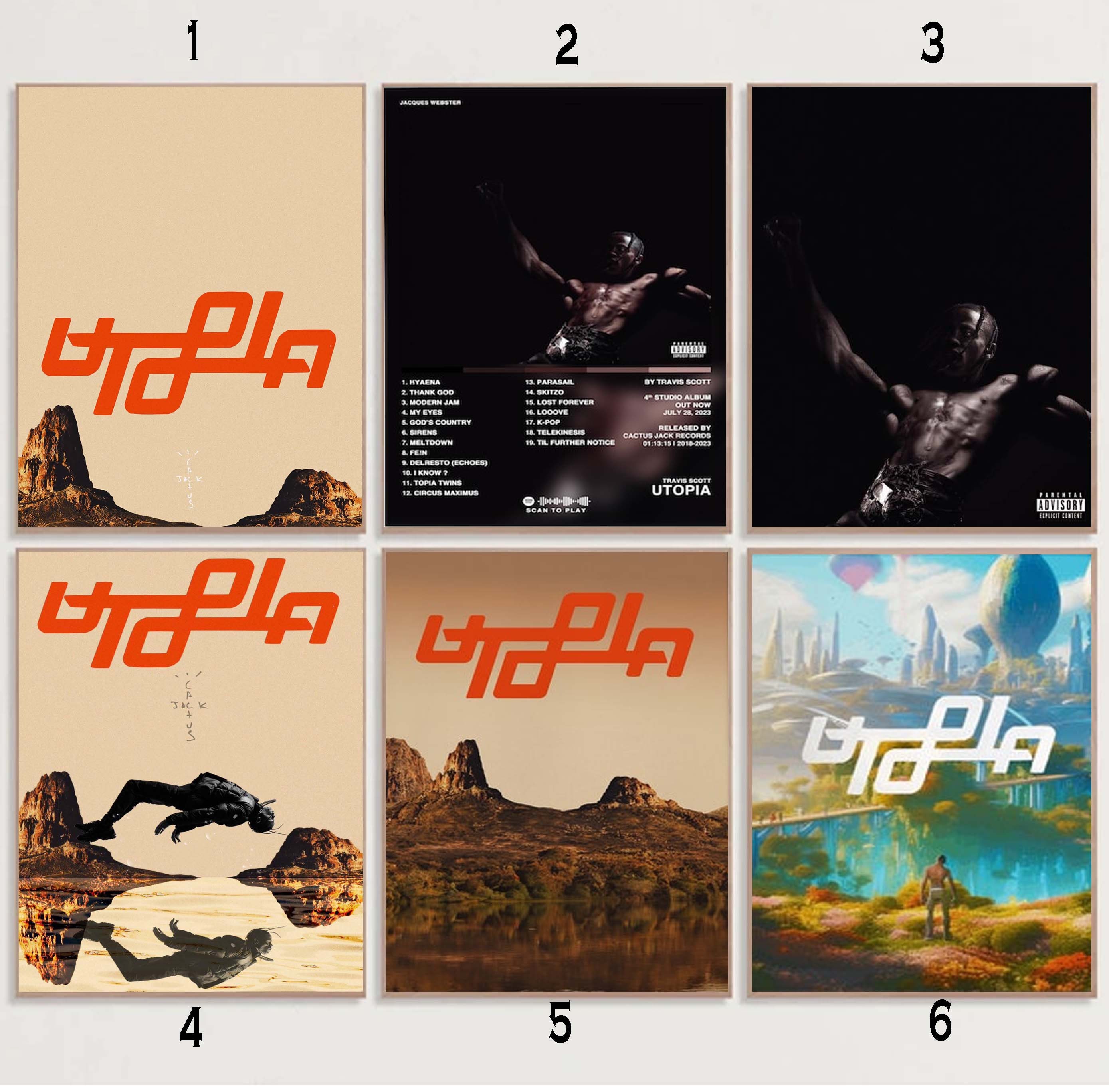 Custom Travis Scott UTOPIA Album 2023 Poster Etsy