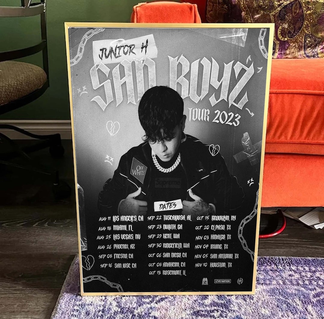 Junior H Sad Boyz Tour 2023 Poster Etsy