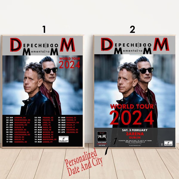 Custom Depeche Mode 2024 World Tour Poster