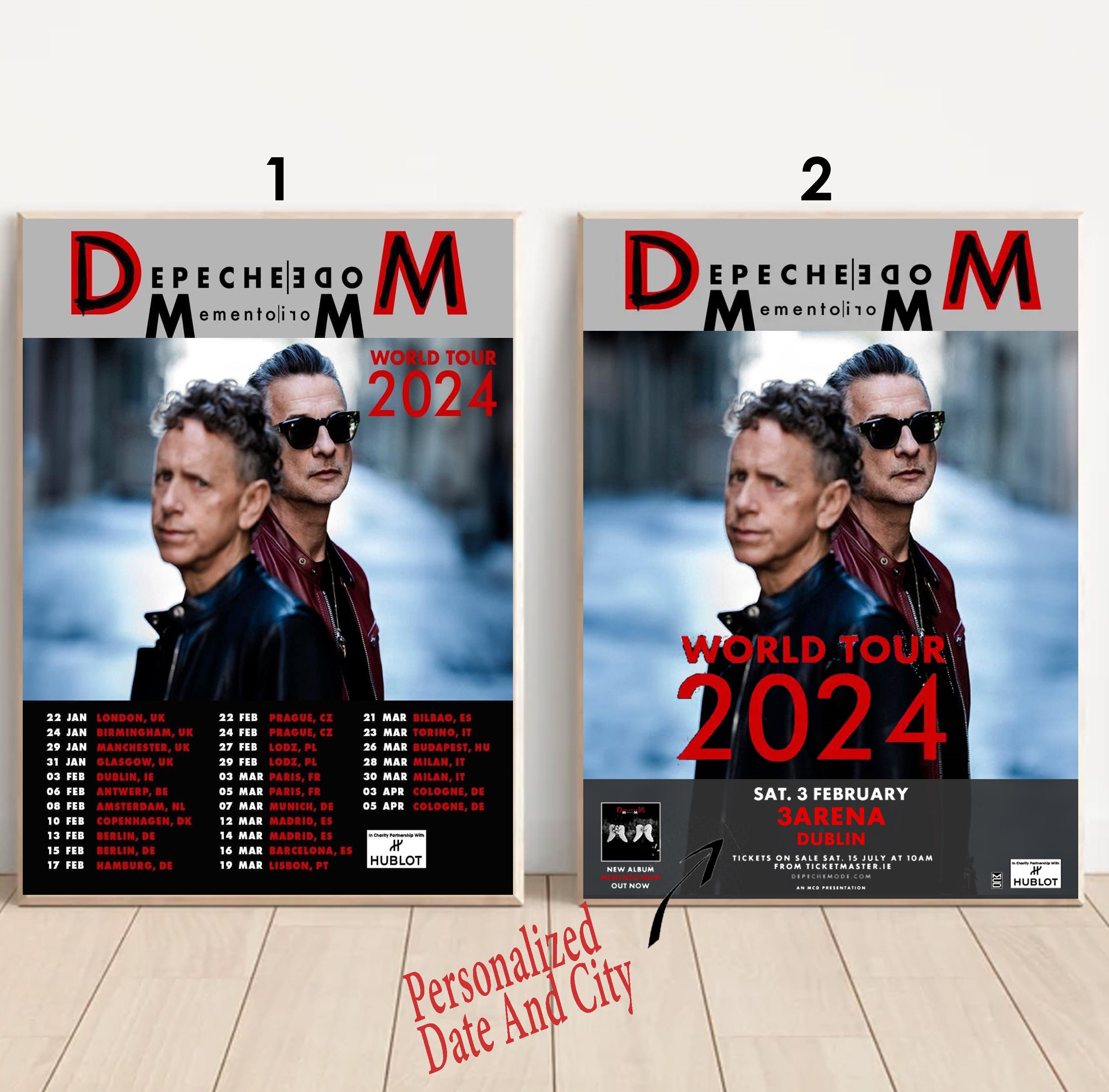 Discover Custom Depeche Mode 2024 Welt Tour Rockband Musik Poster