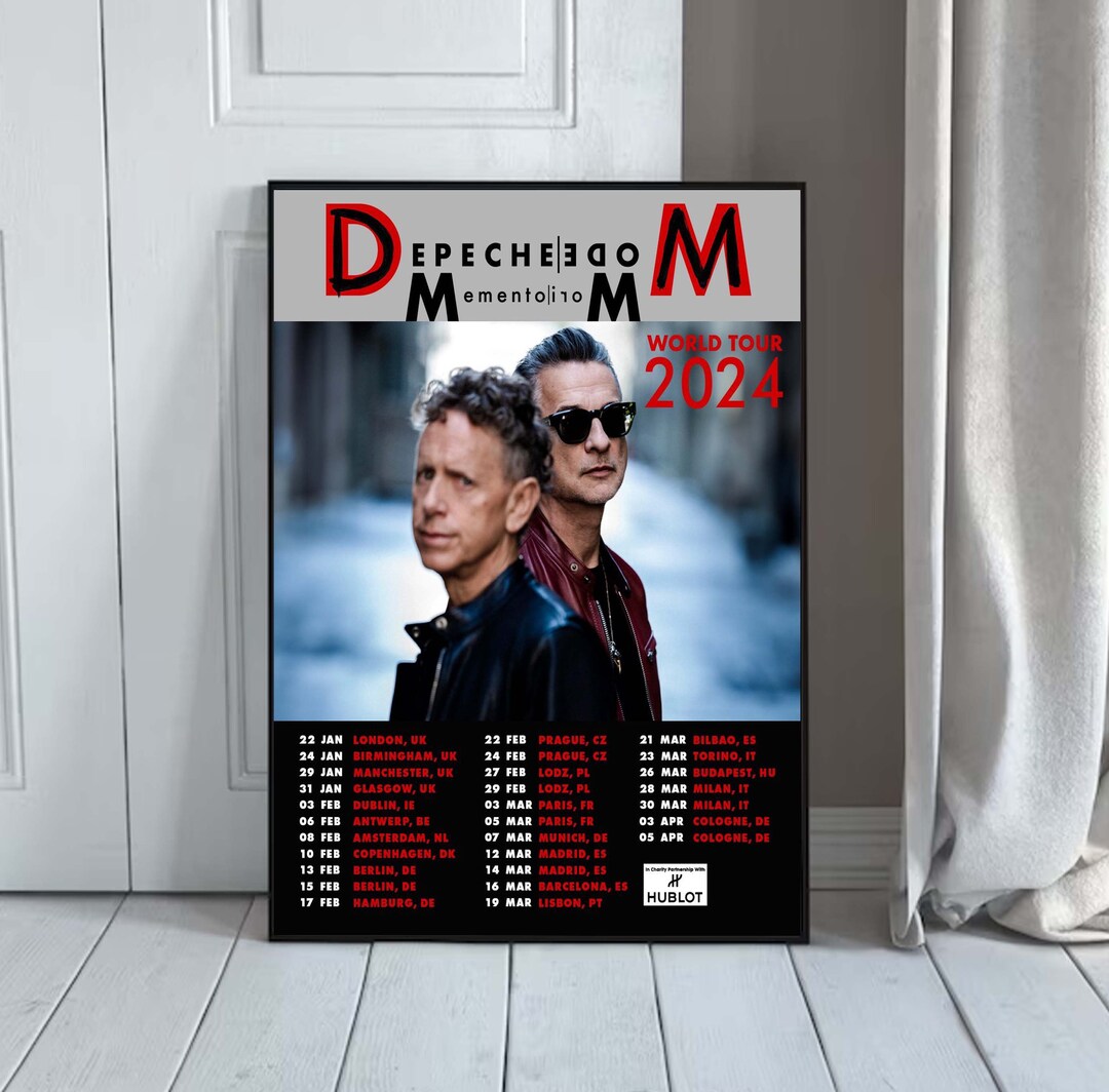 Depeche Mode 2024 World Tour Poster Etsy