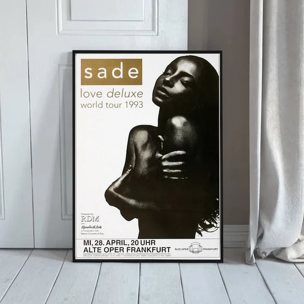 Sade Adu Love Deluxe 1993 Concert Poster