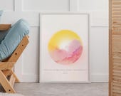 Psalm 27:1 Wall Art Printable – The Lord Is My Light – Pastel Bible Verse Printable – Christian Wall Art – Scripture Print Digital Download