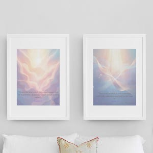Christian Wall Art Set of 2 – Radiant light | Bible Verse Prints | Scripture Digital Download | Christian Home Decor