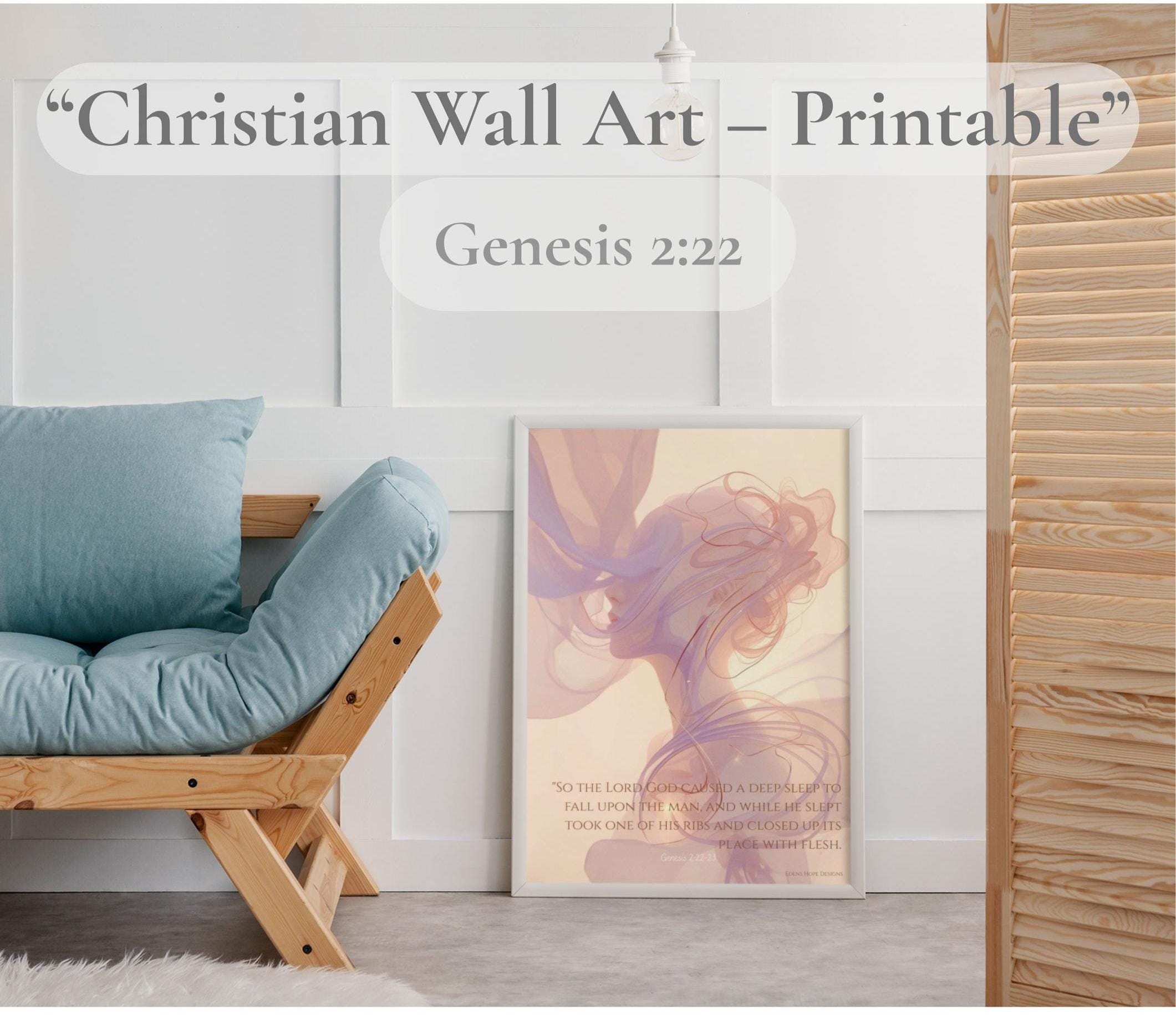 ESSEN Life | The Way He Leads | Christelijke Bijbel muurkunst Jezus poster, minimalistische boho christelijke woondecoratie, perfect religieus muurkunst cadeau voor vrouwen (11 x 14 in geen lijst