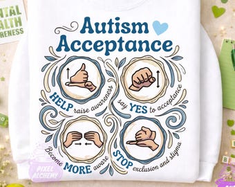 Autism Aware PNG, Autism Acceptance Design, SPED Teacher Gift, April Awareness Month, Neurodiversity Support Digital File, Autism Support