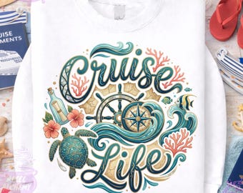 Western Cruise Life PNG, Hello Summer Sublimation, Tropical Vacation Shirt Design, Coastal Cowboy Summer Vibes Digital File