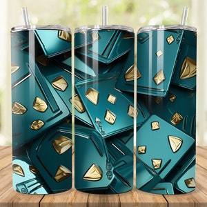 3D Playing Cards Seamless 20 oz Skinny Tumbler Sublimation Design, Card Tumbler Wrap, 3d Tumbler Wrap, 3d Tumbler Design, Cards Tumbler Wrap