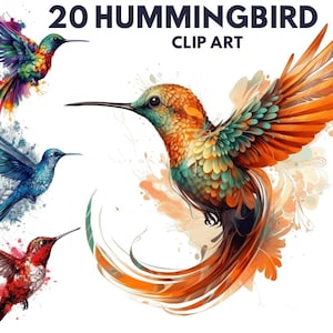 Hummingbird Clipart Digital Illustration Paper Crafting Collage Images Junk Journaling Scrapbook Painting Hummingbird Art Prints Download