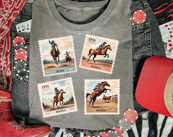 Rodeo Cowboy PNG, Western Ranch Design, Bucking Horse Stamp Art, Country Rodeo Poster Style, Rustic Cowboy Sublimation Digital Download