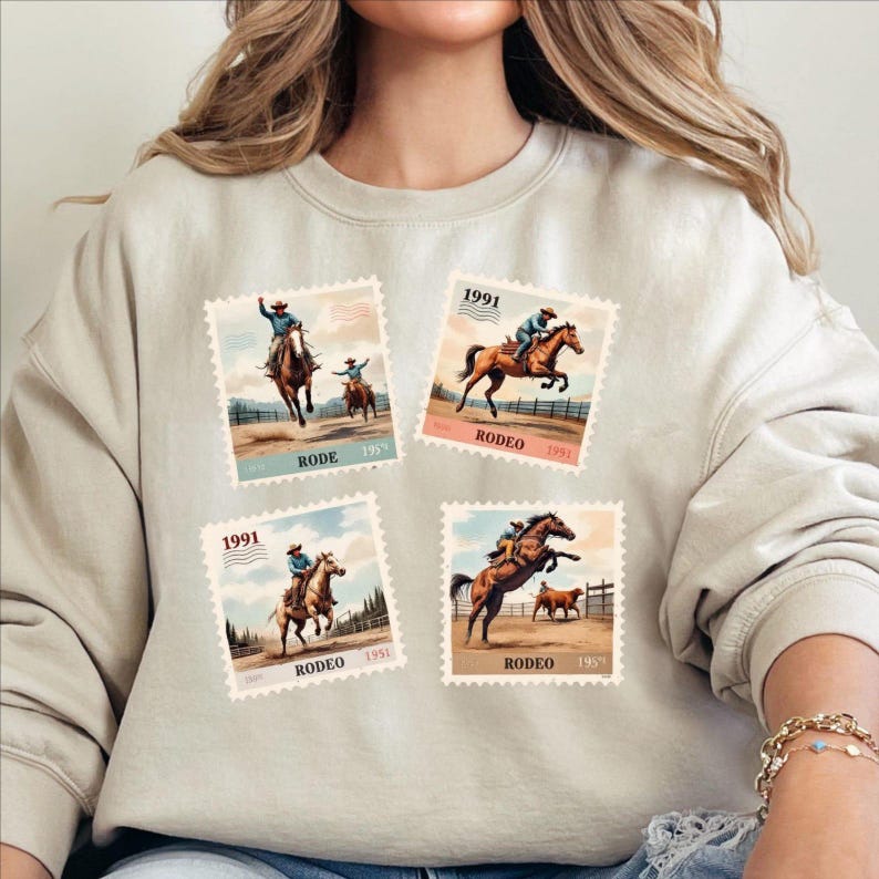 Stamp Rodeo Rodeo Cowboy PNG, Western Ranch Design, Bucking Horse Stamp Art ...