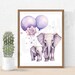 Watercolor Elephant, Baby Elephant Clipart, Baby Elephant With Balloons ...