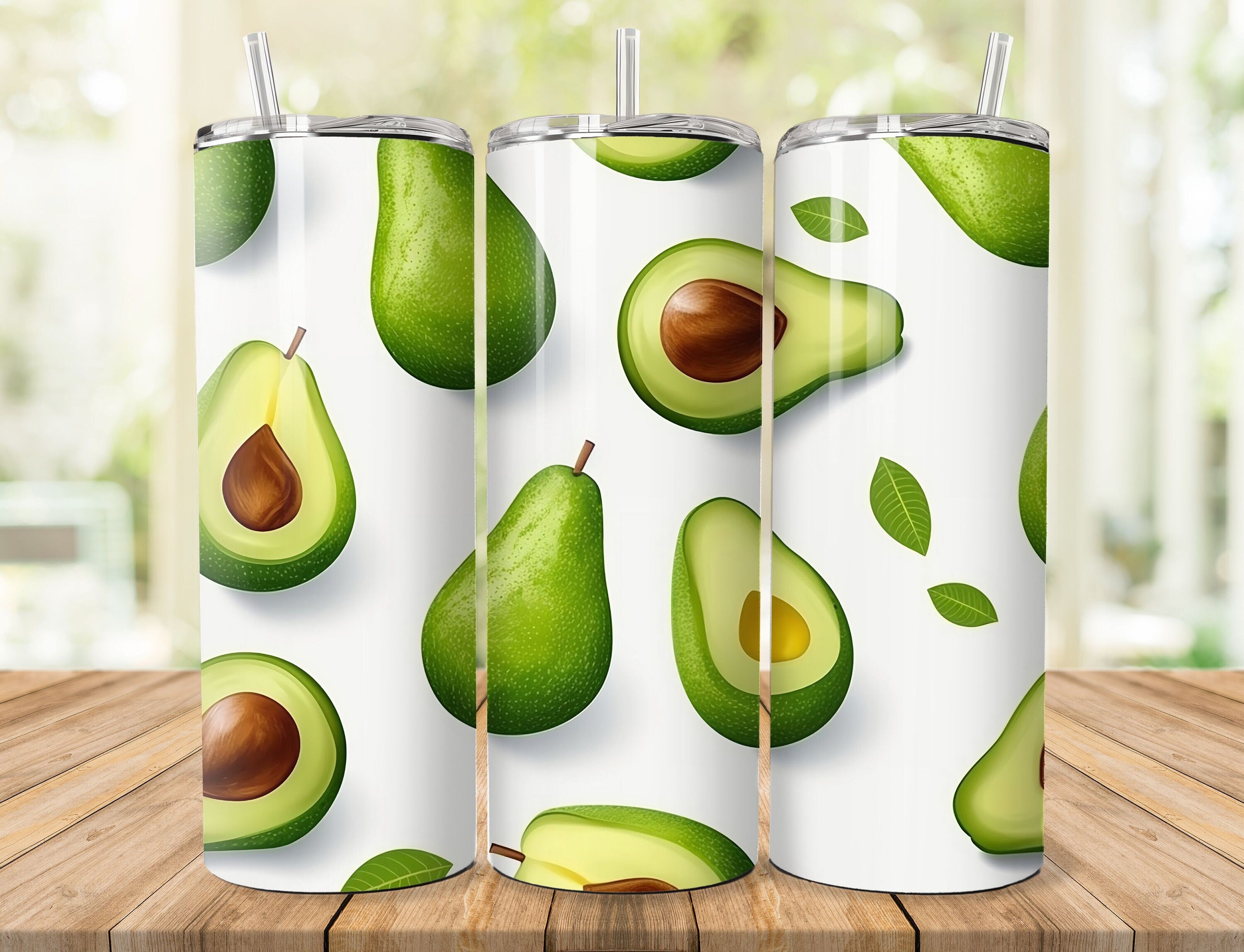 Basket Avocado Tumbler Wraps 1 Graphic by SummerPrints · Creative