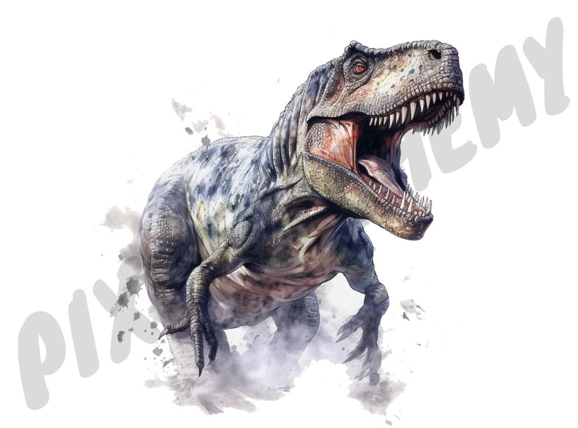 Watercolor Dinosaurs Clipart Bundle Fantasy Magical Land Stegosaurus T ...