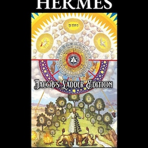 May include: Book cover for "The Cup of Hermes: A Beginners Guide to Sexual Alchemy" by Connor D. Sullivan. The cover features illustrations with text, including "Jacob's Ladder Edition". The artwork includes celestial and alchemical symbols.