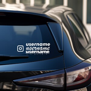 CUSTOM INSTAGRAM HANDLE Die Cut Decal