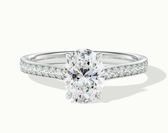 2 carat 4 prong oval solitaire engagement ring, best moissanite rings, women's wedding rings, anniversary rings for her, gold promise rings