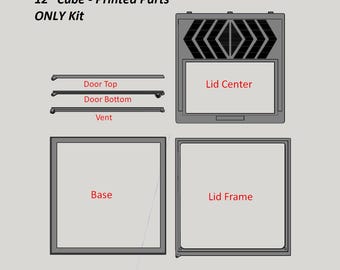 12" Cube Terrarium - Printed Parts Only Kit