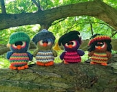 Loom knitting PATTERN | little owl, create your own colorful characters