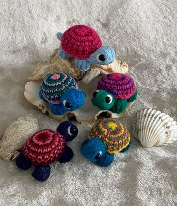 Loom Knitting PATTERN | Little Colourful Turtle - Etsy