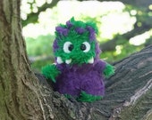 Loom knitting PATTERN Odin the little furry monster
