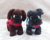 Loom knitting pattern | Cooper and Eddy the little doggies