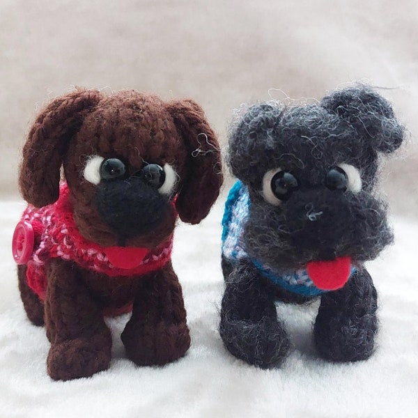 Loom knitting pattern | Cooper and Eddy the little doggies